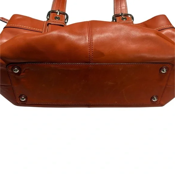 Coach vintage Soho purse Buckle Shoulder Bag pleated orange